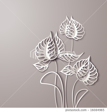 Abstract 3D Paper Flowers 16084965