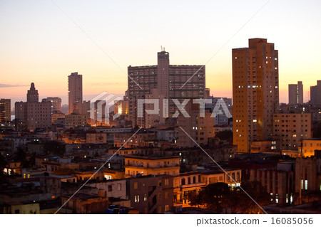 Cuba. Night Havana. The top view Cuba. Night Havana. The top view 16085056
