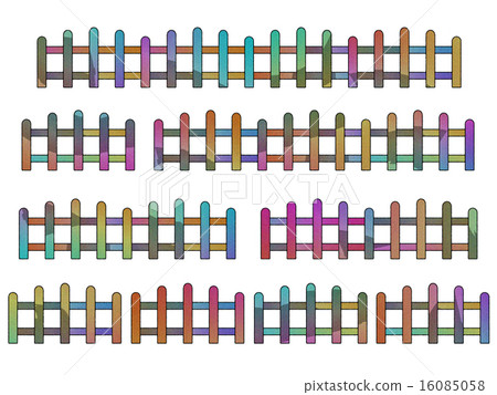 Colorful wood fence 16085058
