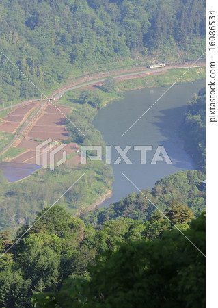 與JR飯山線火車的風景 16086534