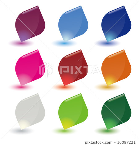 Leaf shaped icon variation set - Stock Illustration [16087221] - PIXTA