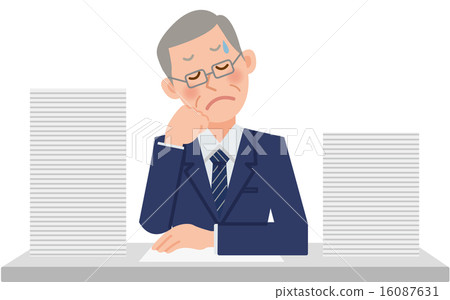 Businessman senior stacking 16087631