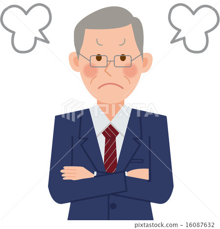 Senior businessman get angry Senior businessman get angry 16087632