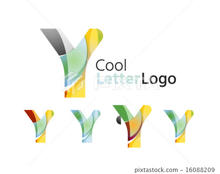 Set of abstract Y letter company logos.... - Stock Illustration ...