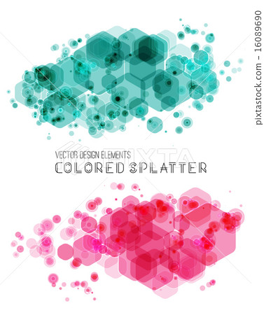 Vector abstract background with color splash 16089690