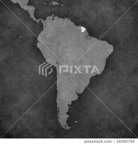 Map of South America - French Guiana 16090794