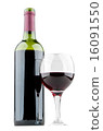 Bottle of wine and filled glass 16091550