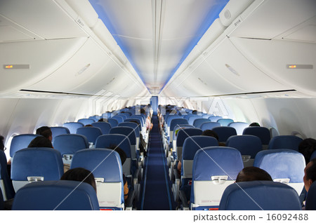 Inflight image of an aircraft interior Inflight image of an aircraft interior 16092488