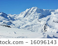 Blue sky and snowy mountains 16096143