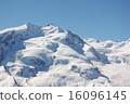 Blue sky and snowy mountains 16096145