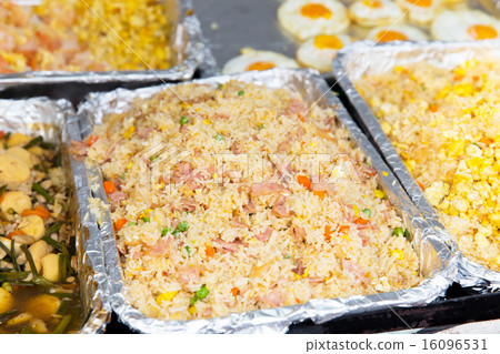 wok or pilaf dish at street market 16096531