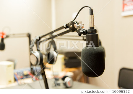 microphone at recording studio or radio station 16096532
