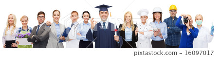 happy bachelor with diploma over professionals happy bachelor with diploma over professionals 16097017