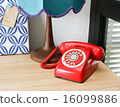 Red vintage telephone 16099886