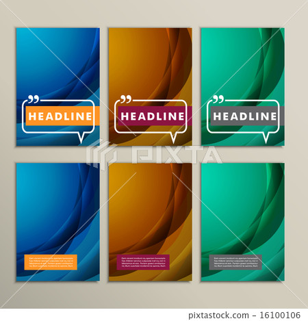 Set abstract bright colors green and blue 16100106