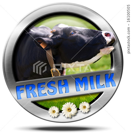 Fresh Milk - Metal Icon with Cow 16100505