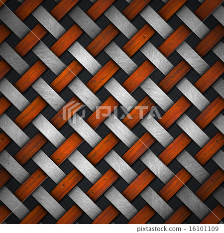 Braided Wood and Metal Background 16101109