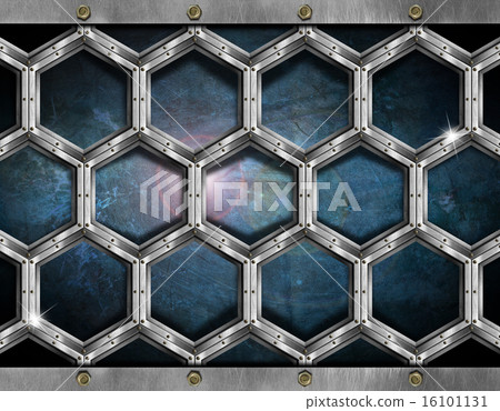 Hexagons Grunge Background 16101131