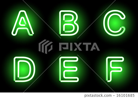 Neon alphabet Neon alphabet 16101685