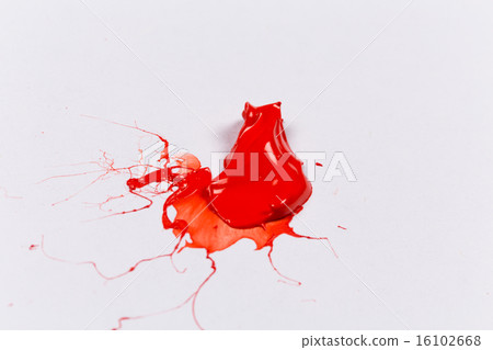 Red stroke of the paint brush 16102668