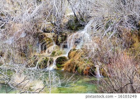 Mountains stream through moss stones Mountains stream through moss stones 16103249