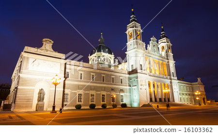 cathedral at Madrid in night cathedral at Madrid in night 16103362