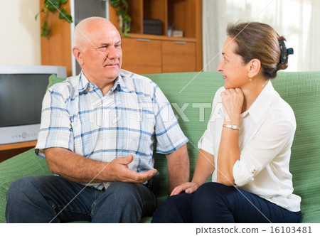 Portrait of mature couple at home Portrait of mature couple at home 16103481