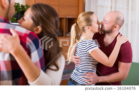 Portrait of young adults having grave dances Portrait of young adults having grave dances 16104076