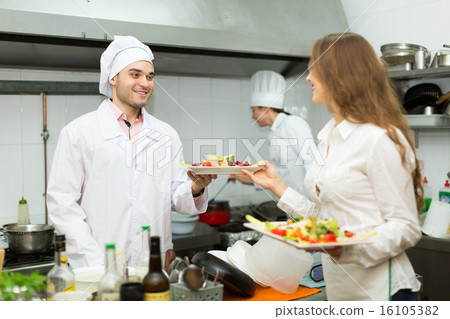 Chefs and young waiter 16105382