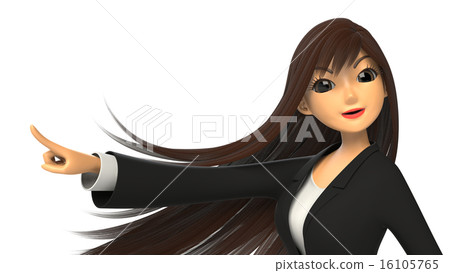 指向女商人3D-CG 指向女商人3D-CG 16105765