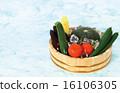 Ice and summer vegetables 16106305