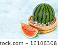 Ice-chilled watermelon and cut 16106308