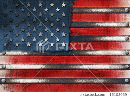 USA Grunge Metal Flag 16108669