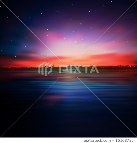 background with silhouette of city and sunset background with silhouette of city and sunset 16108753