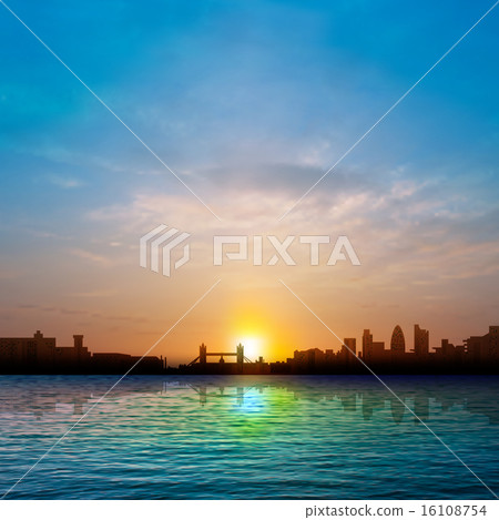 abstract nature background silhouette of London abstract nature background silhouette of London 16108754