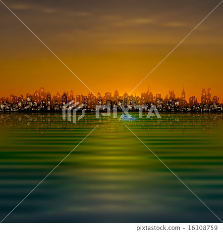 abstract background with silhouette of city abstract background with silhouette of city 16108759
