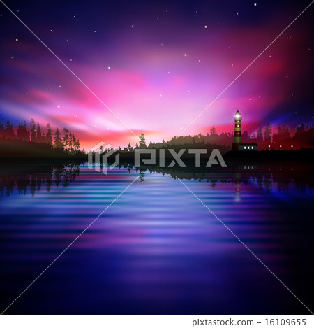 abstract background with silhouette of lighthouse abstract background with silhouette of lighthouse 16109655