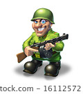 Soldier with machine gun 16112572