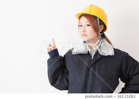 pointing, introduction, construction worker 16113261