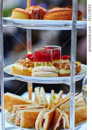 Beautiful table setting for high tea ceremony 16113632