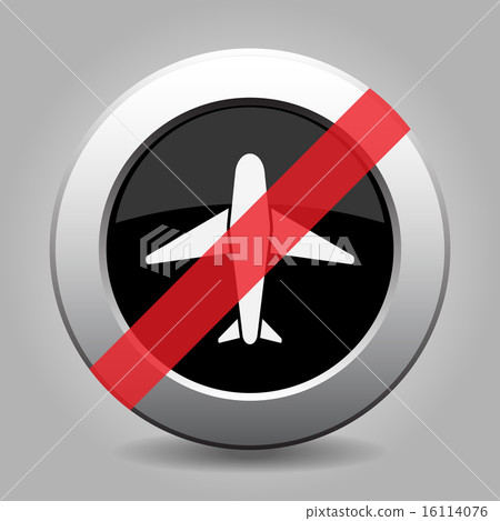 grey chrome button - no airplane 16114076