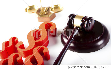 Wooden gavel barrister, justice concept, paragraph 16114260