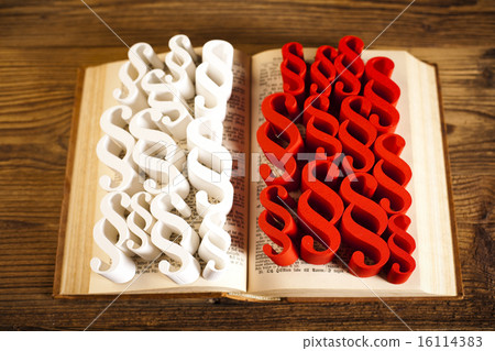 Law book with paragraphs, natural colorful tone 16114383