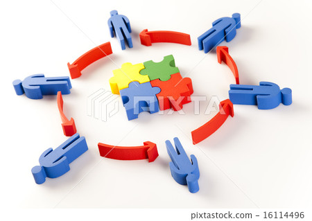 Conceptual image of teamwork 16114496