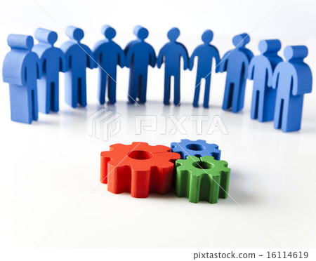 Conceptual image of teamwork 16114619