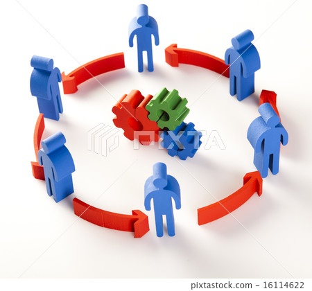 Conceptual image of teamwork 16114622