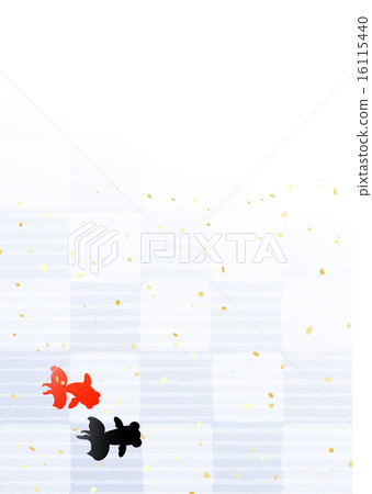 金魚金和銀方格的背景 16115440