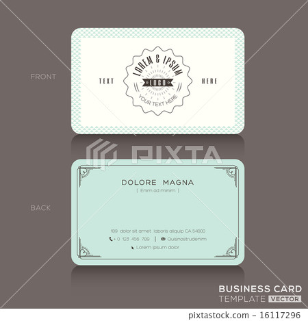 Retro hipster business card Template Retro hipster business card Template 16117296