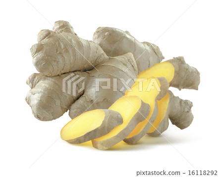 Ginger root square composition isolated  16118292
