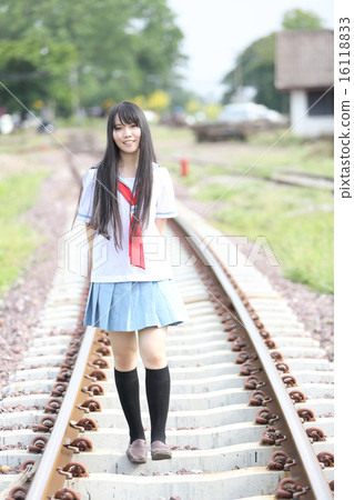 Asian school girl Asian school girl 16118833